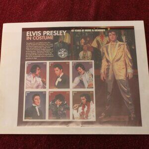 Gambia – Elvis Presley in Costume - Set of 6 Stamps- Mint Sheet